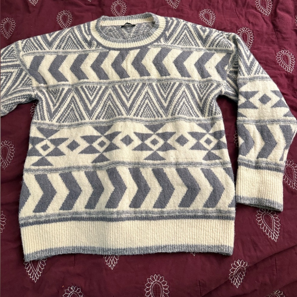 Oversized Sweater, Southwestern, Cowboy inspired, wool blend